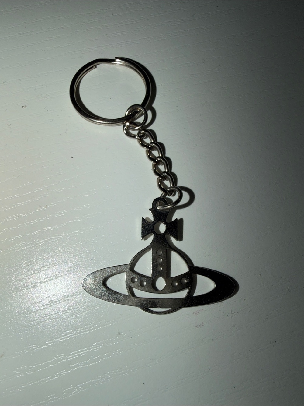 Vivienne Westwood Silver Orb Logo Keychain